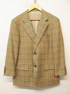 i3440：SARTORIA(サルトリア)×イタリア製生地 Loro Piana(ロロピアーナ) カシミヤ チェック柄 テーラードジャケット 108A レトロ/日本製