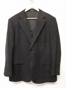 i3441：日本製！Aquascutum アクアスキュータム カシミヤ100％ チェック柄 テーラードジャケット 102BB6 ブレザー メンズ紳士