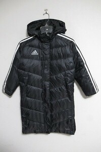 z11533:adidas( Adidas ) Kids down bench пальто длинный пуховик / чёрный /130