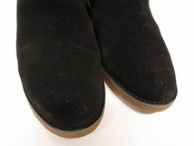 i3456：アグ UGG ロングブーツ US7(24cm)/US6(23cm) ムートンブーツ ヒール/ブラック黒_画像7