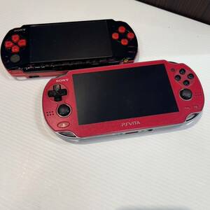 【1円スタート！】PSP 箱あり 中古品 充電ケーブルなし 動作未確認 PSVita 箱なし動作未確認 ジャンク品 Vitaソフト2点おまとめ 