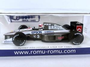 ロム特注 1/43 ティレル 020 中嶋悟 U.S.A.GP 1991 ラストポイント