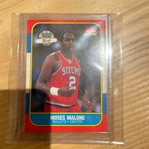 1986-87 fleer moses malone NBAカード_画像2