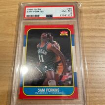 1986-87 fleer sam perkins NBAカード_画像1