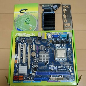 ASRock G41M-GS3 マザーボード E7400 4Gメモリ GT610グラボセット 