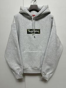 23AW Supreme Box Logo Hooded Sweatshirt Ash Grey Small Sサイズ Camouflage Box Logoカモフラージュ 新品未使用品