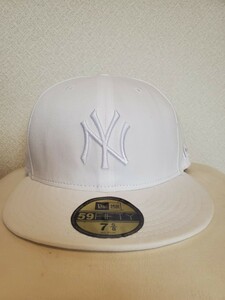 NEWERA　ニューエラ　ヤンキース　キャップ　白　59 FIFTY　7 5/8 60.6cm