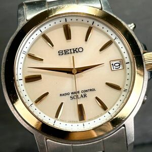 SEIKO SELECTION セイコー セレクション SBTM170 腕時計 ソーラー 電波時計 アナログ 3針 カレンダー ステンレススチール ゴールド メンズ