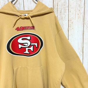 Majestic マジェスティック NFL SanFrancisco 49ers サンフランシスコ・49ers プリント スウェット パーカー L USA古着 アメリカ古着