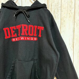 NHL Detroit Redwings デトロイト・レッドウィングス スウェット パーカー L USA古着 アメリカ古着