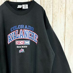CCM NHL Colorado Avalanche コロラド・アバランチ プリント スウェット トレーナー 2XL USA古着 アメリカ古着