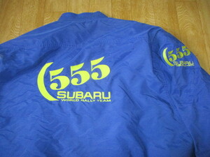 スバルSTI・555・ワールドラリー・ワークスオフィシャル　刺繍ロゴ　MA-1風　チーム・ジャケット　サイズM（L～LL相当）中古