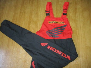  Honda racing *teka wing Mark Vintage work coverall * overall ultimate beautiful used size L jacket 