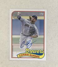 直書き　直筆サインカード 　コービン・バーンズ　CORBIN BURNES　ブルワーズ MLB 2024 TOPPS SERIES 1　_画像1