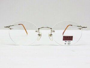 ∞ TAKEO KIKUCHI タケオキクチ 眼鏡 メガネフレーム TK-273 51□22-144 メタルフレーム リムレス シルバー 日本製 □H8