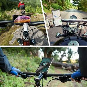 Tiakia 自転車 スマホ ホルダー スタンド オートバイ バイク スマートフォン振れ止め 脱落防止 GPSナビ 携帯 固定用 の画像6