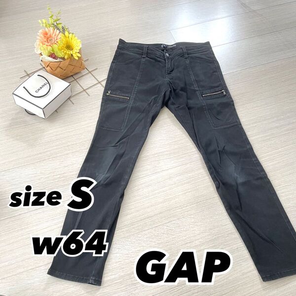 【美品】GAP ギャップ 黒 ブラック デニム ジーンズ ジーパン w64 パンツ デニムパンツ