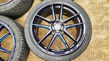 即決あり！ウエッツスポーツ RN-55M 225/40R18 4本セット 18×8.5J PCD100 5H +45 プリウス 86 BRZエクシーガレガシィ_画像3