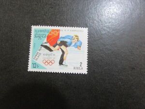 41　1988　カルガリーオリンピック　カンボジア　1種完　1988