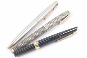 【3点】 PLATINUM プラチナ PARKER パーカー SHEAFFER シェーファー 万年筆 ペン先 14K 18K 刻印 スターリング 文具 まとめ 1988-B