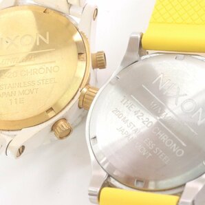 【2点】NIXON ニクソン THE 42-20 CHRONO 9F/11E クロノグラフ クォーツ デイト メンズ 腕時計 2619-Nの画像5