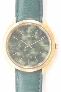 SEIKO セイコー 2220-0340 K18YG 18金 総重量：約52.7g 天然石文字盤 手巻き 2針 メンズ 腕時計 2602-N