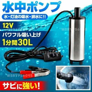 水中 ポンプ 12V ワニクリップ クランプ スイッチ付 小型 給水 排水 海水 水槽 電動 汚水 散水 排水 釣り 静音 キャンプ シャワー F327