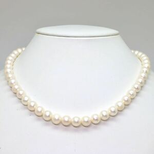 ＊本真珠ネックレス＊f 約41.3g 約41.5cm パール pearl necklace accessory jewelry silver EA0/EA5