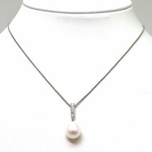 ＊TASAKI(田崎真珠)K18WG本真珠/天然ダイヤモンドペンダント＊m 約5.2g パール pearl diamond jewelry pendant necklace EC1/EC1_画像3