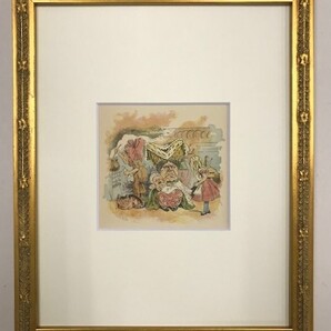 【特価】 ≪ ジョン テニエル ≫ アンティークオリジナル木版画 不思議の国のアリス Ⅳ 1899年 SIR JOHN TENNIEL