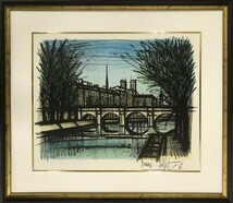 【特価】　≪　　ベルナール 　ビュッフェ　　≫　　オリジナル リトグラフ【石版画】 　LE PONT NEUF 　1968年　 BERNARD　 BUFFET_画像1