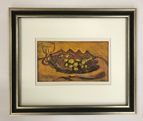 【特価】 ≪ ジョルジュ ブラック ≫ エリオグラヴュール 1945年 LA CORBEILLE JAUNE GEORGES BRAQUE