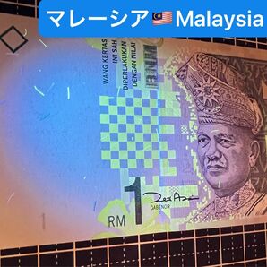 04020513【世界の紙幣】-【アジア】-【マレーシア】1リンギット　紙幣札　新札