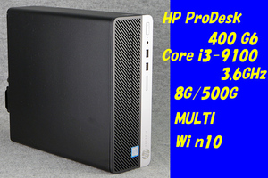 O●HP/ProDesk400 G6●Core i3-9100(3.6GHz)/8G/500G/MULTI/Win11●4