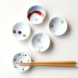 箸置き おしゃれ 陶器 5個セット 小皿 豆皿 和風 かわいい 日本製 焼き物 有田焼 陶器の珍味箸置 A