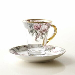 カップ&ソーサー 陶器 陶器 おしゃれ かわいい バラ エレガント ガラスカップのC&S オールドローズ 送料無料(一部地域除く) hal1414
