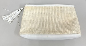 MERCURYDUO clutch bag white beige bag used free shipping 