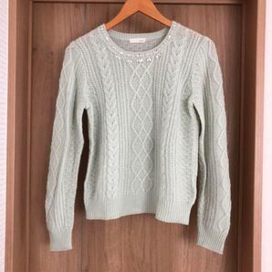 ほぼ未使用!index ニット ミントグリーン