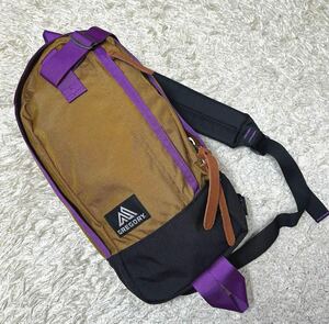 GREGORY Gregory body bag one shoulder switch sling bronze × purple nylon / Patagonia North Face 