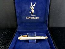 ◎№4686◎■良品■【YSL】サンローラン【シルバー・ゴールド】■ネクタイピン♪_画像1