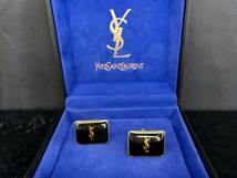 ◎№4732◎■良品■【YSL】サンローラン【ゴールド】■カフス♪_画像1