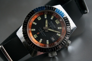 【オーバーホール済】-sicura- シクラ SWISS ビンテージ ダイバー 23j. アンティーク 手巻き ダイバーズ vintage diver