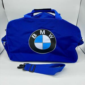 新品未使用品 BMW スポーツバッグ ナイロン ボストン 青 ブルー 大容量 旅行用 1円スタート