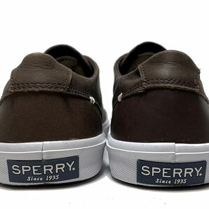 訳未使用 SPERRY TOP-SIDER スペリー トップサイダー STRIPER 2 LTT LEATHER レザー スニーカー US:8 CM:26.0 濃茶 デッキシューズの画像7