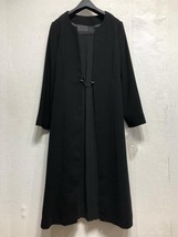 新品☆L喪服礼服ブラックフォーマル黒すっきりワンピース体型カバー☆a103_画像3