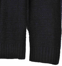 [クロコダイル] 大きいサイズ 毛混 セーター ジャガード織 ロゴ刺繍　3Lサイズ　1紺 　1003-97312_画像5