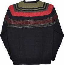 [クロコダイル] 大きいサイズ 毛混 セーター ジャガード織 ロゴ刺繍　3Lサイズ　1紺 　1003-97312_画像6