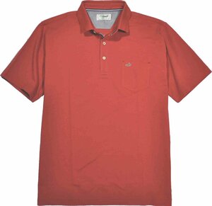 [クロコダイル] ポロシャツ 大きいサイズ 半袖 吸汗速乾 UV紫外線カット 胸ポケット付 3Lサイズ 3柿 1002-14224