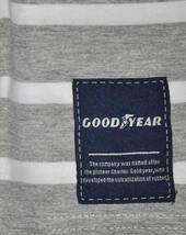 GOOD YEAR グッドイヤー Tシャツ メンズ 半袖 丸首ボーダー 　Lサイズ 灰ｘ白 GY7123_画像4