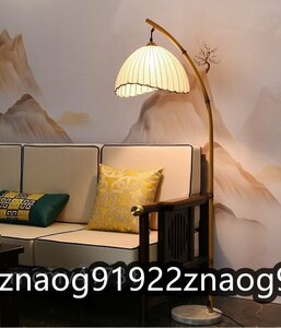 極美品★ 寝室フロアライト LEDフロアスタンド フロアランプ スタンドライト インテリア 照明 おしゃれ 竹　大理石
